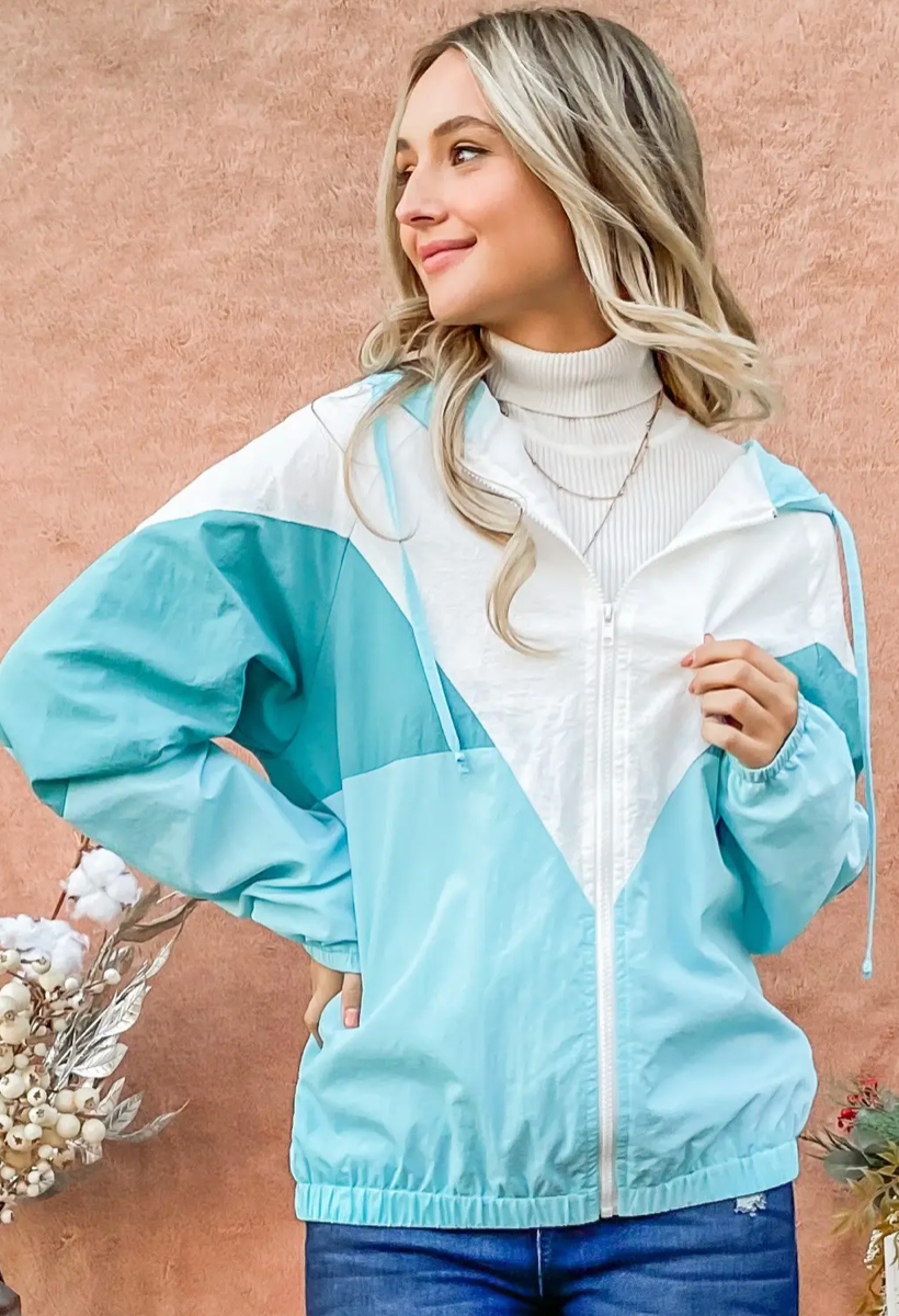 Tiffany 80's Colorblock Windbreaker Jacket