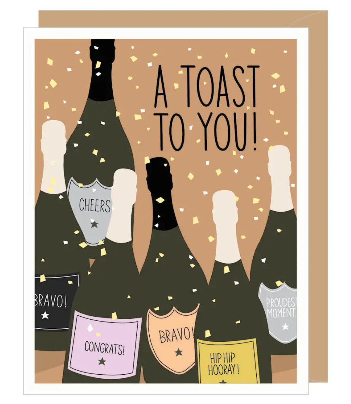 Champagne Toast to You Congratulations Card