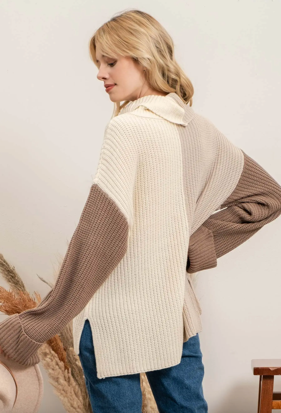 Cowl Turtleneck Sweater