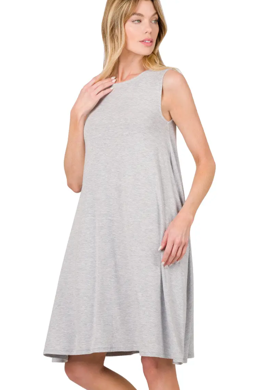 Kate Flowy Tank Dress with Pockets