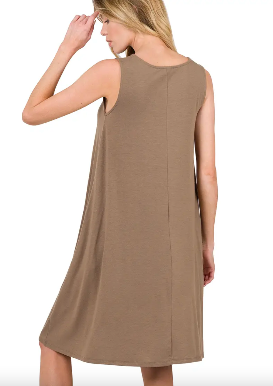 Kate Flowy Tank Dress with Pockets