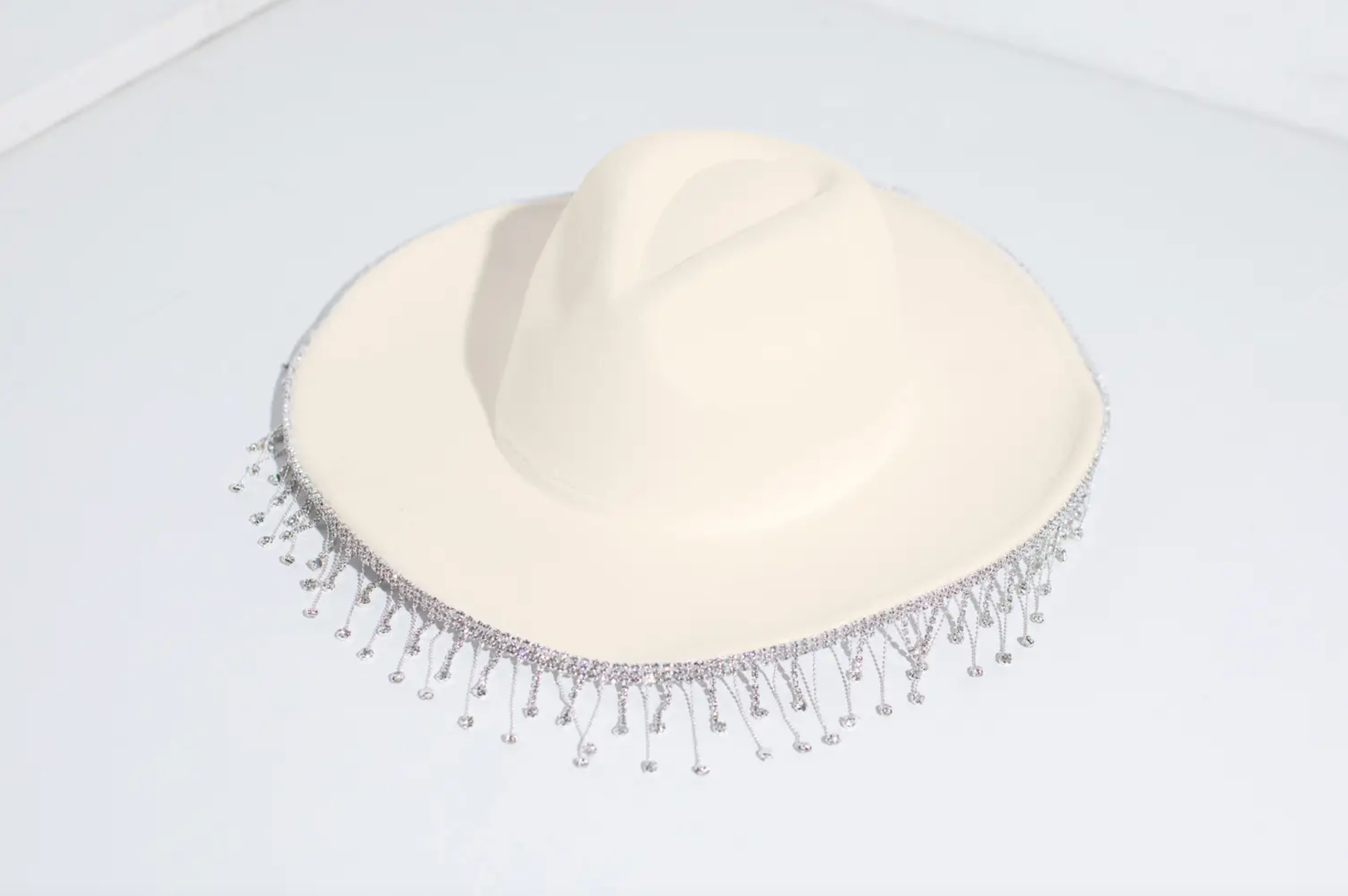 Glam Cowgirl Rhinestone Fringe Hat