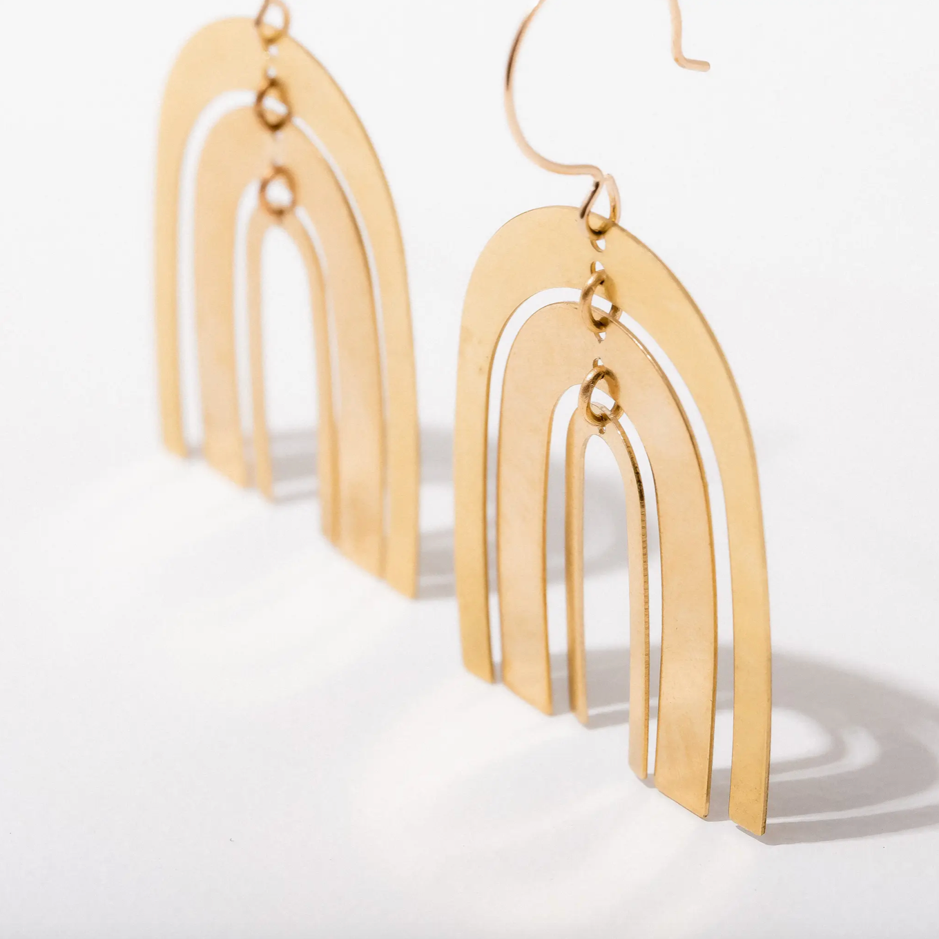 Gold Arch Earrings