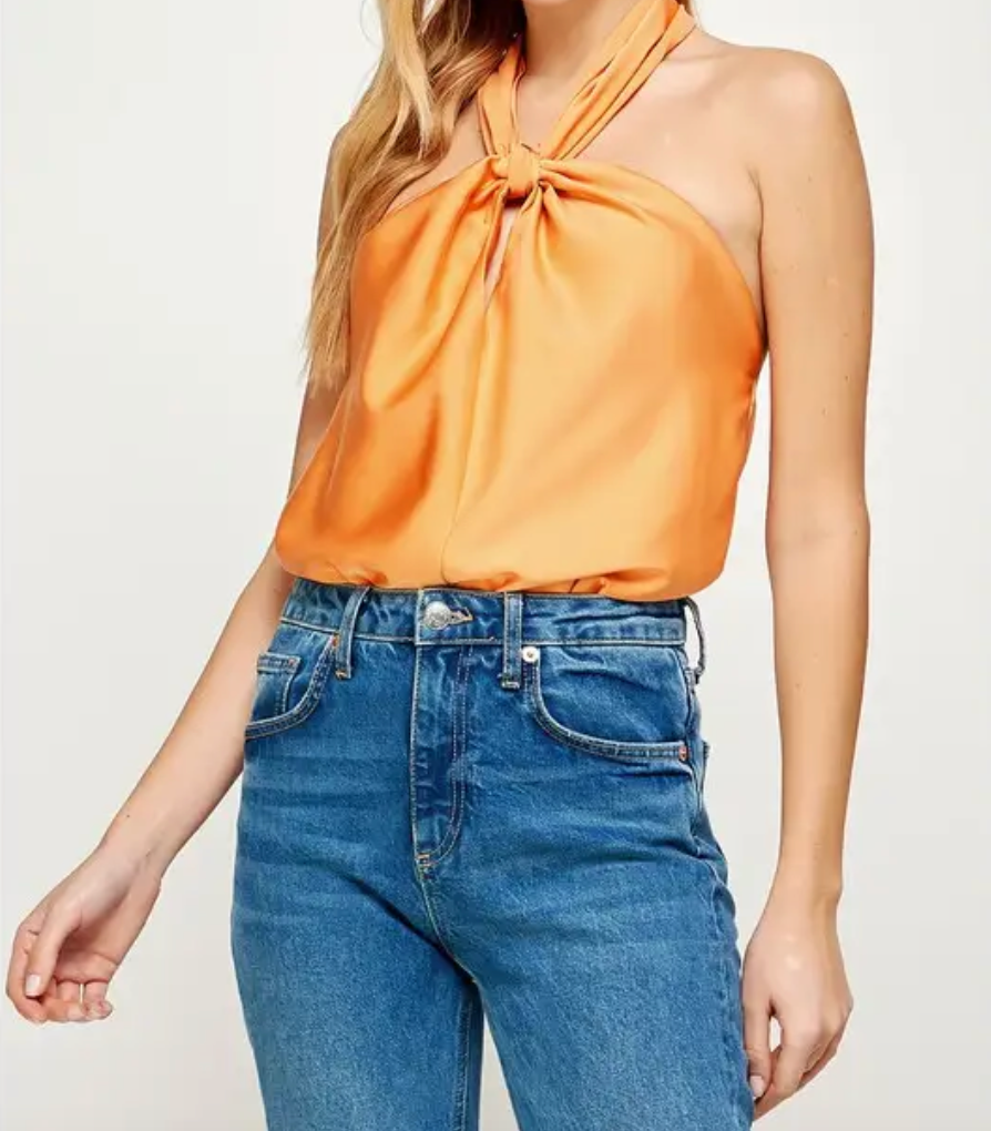 Lola Knotted Halter Bodysuit