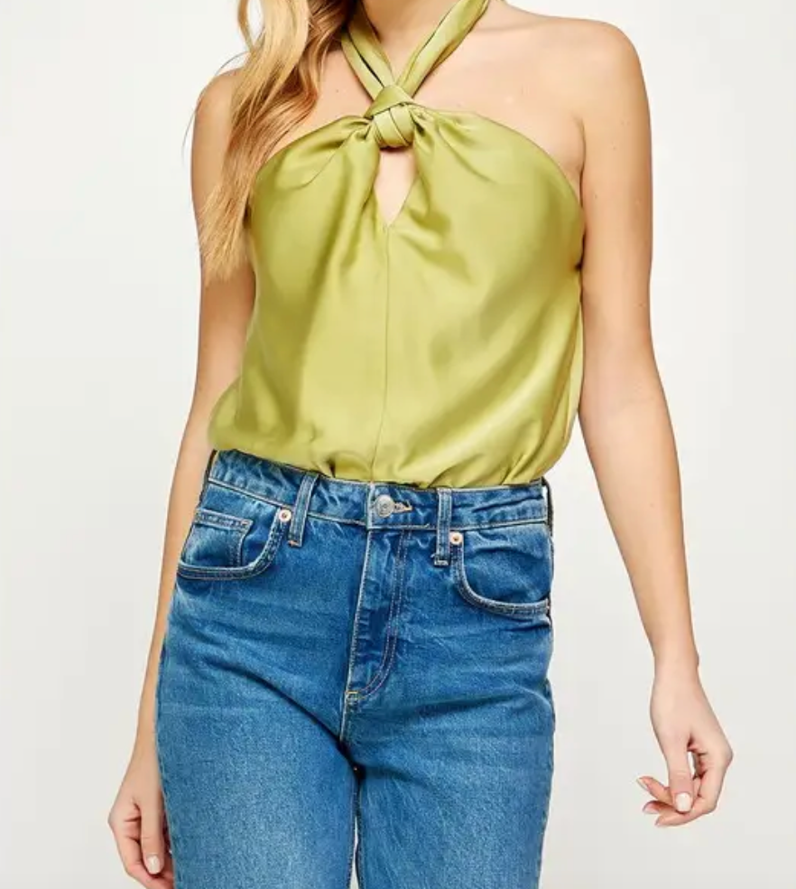 Lola Knotted Halter Bodysuit