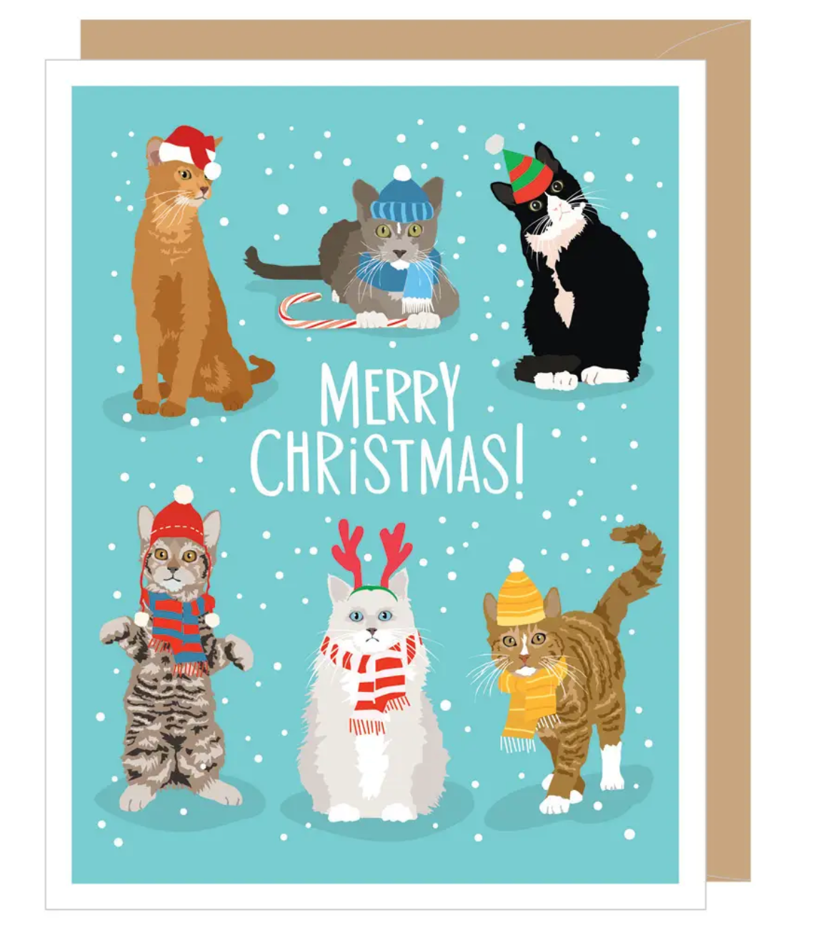 Merry Christmas Cats Card