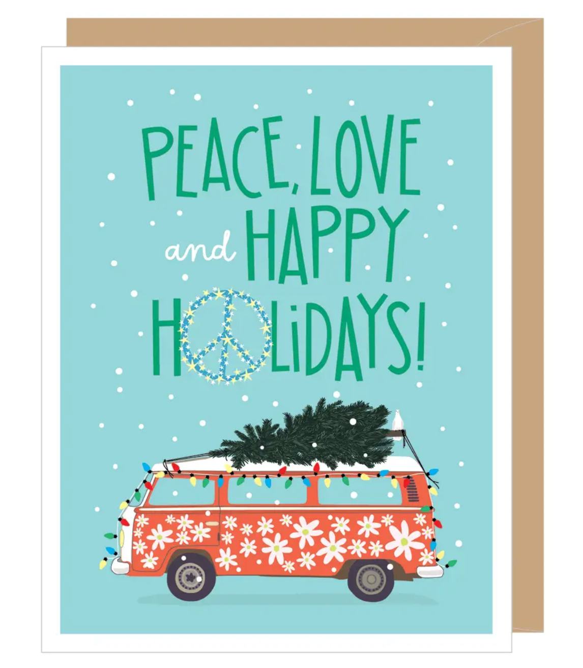 Peace, Love, & Happy Holidays Card