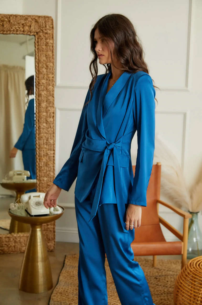 Bethany Wrap Side Tie Blazer